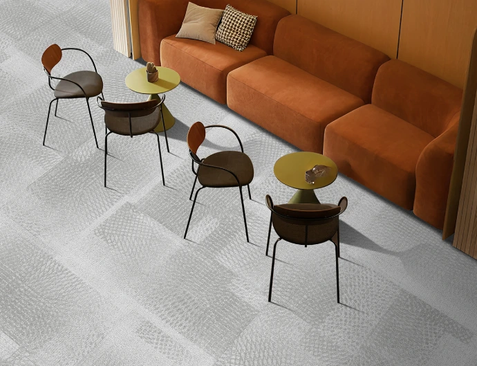 Anker SCALA Collection - classic loop carpet tiles in lounge